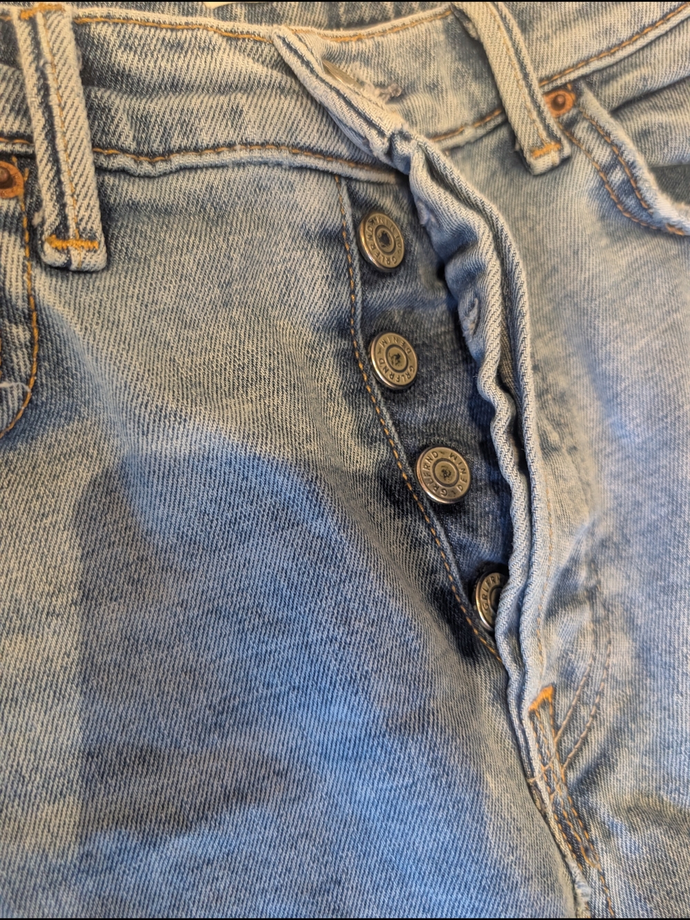 GRLFRND Karolina High Rise Distressed Jeans Light Wash Button Fly 29 - Picture 6 of 10